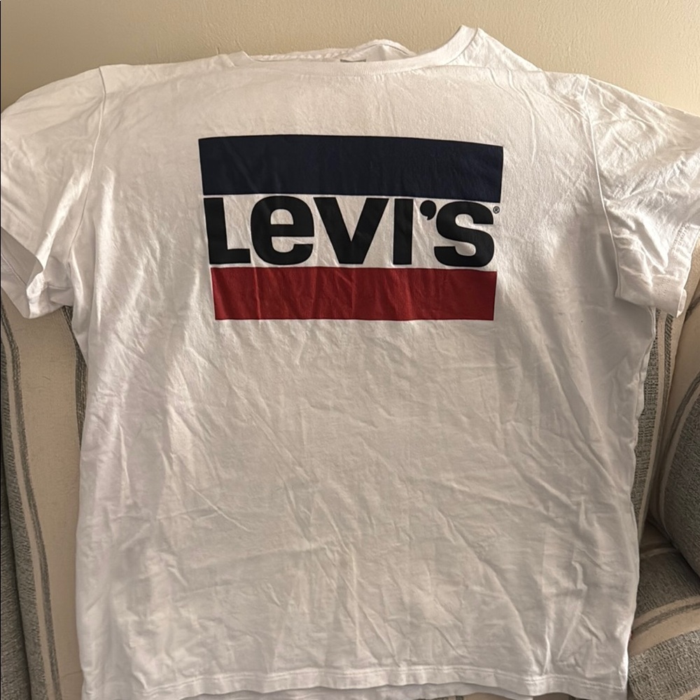 Levi's White T-Shirt with Logo Size L/G